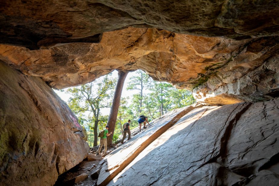 Some of the most stunning hikes in the whole state can be had at Robbers Cave State Park. Photo by Lori Duckworth / Oklahoma Tourism