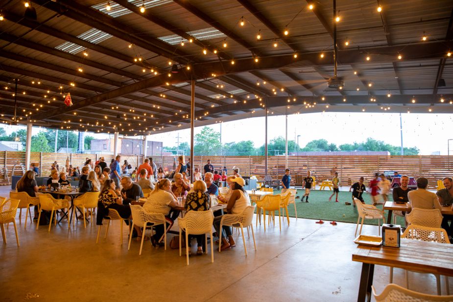 The patio at Mother Road Market is a great spot to relax after grabbing your order. Photo by Lori Duckworth