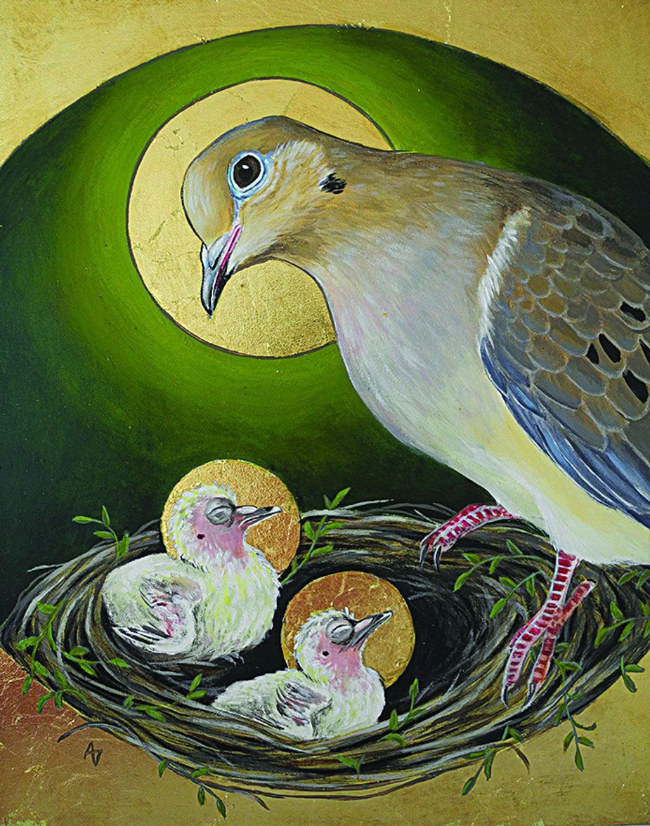 "Mourning Dove Theotokos" by Ashley Dietrich