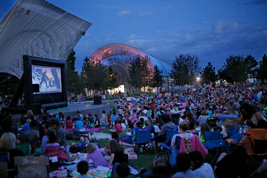 Leave the couch behind for the Myriad Botanical Gardens' lawn in Oklahoma City for free Sonic Summer Movies. Photo by Leslie Spears