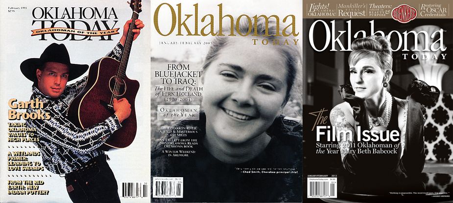 Garth Brooks (1992), Fern Holland (2005), and Mary Beth Babcock (2011) were three of our many Oklahomans of the Year.