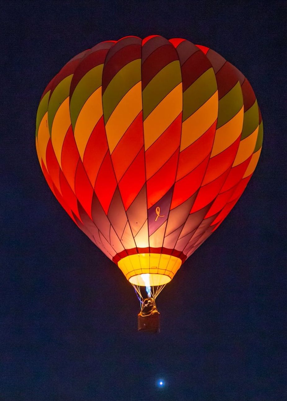 Pilot Michael Scott shows off his skills at the Oklahoma Festival of Ballooning in Muskogee.