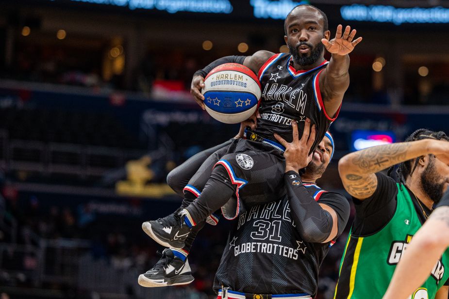 Few adhere to the mandate that sports are supposed to be fun more than the Harlem Globetrotters, who take court at Oklahoma City's Paycom Center this Saturday. Photo courtesy Craig Hunter Ross / Harlem Globetrotters