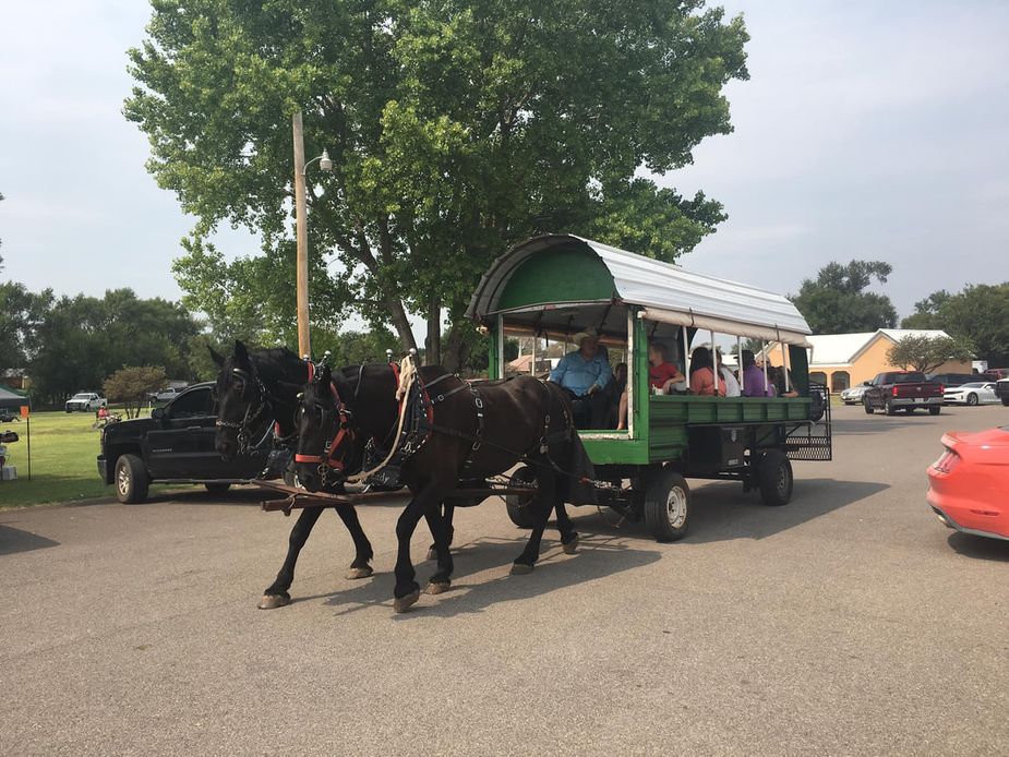 Ride wagons the way they did more than a hundred years ago during Pioneer Day in Cheyenne. Photo courtesy Historic Roger Mills Preservation & Development Foundation