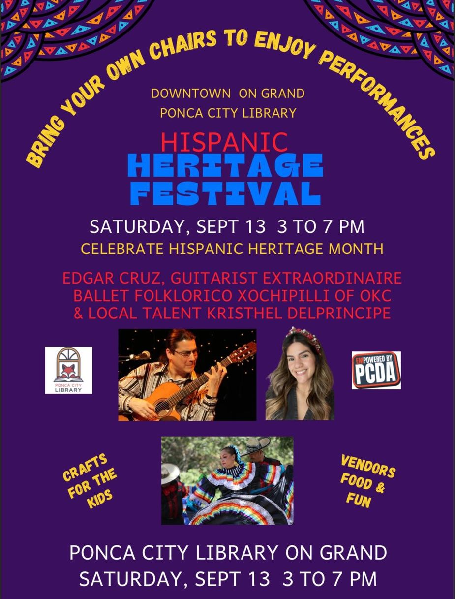 The Ponca City Hispanic Heritage Festival is Saturday, September 13.