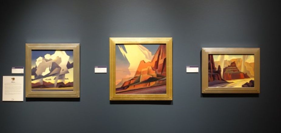 Ed Mell, (from left to right) "Cloud Motion," "Vermillion Valley Wall," and "Canyon Flow" Photo by Megan Rossman