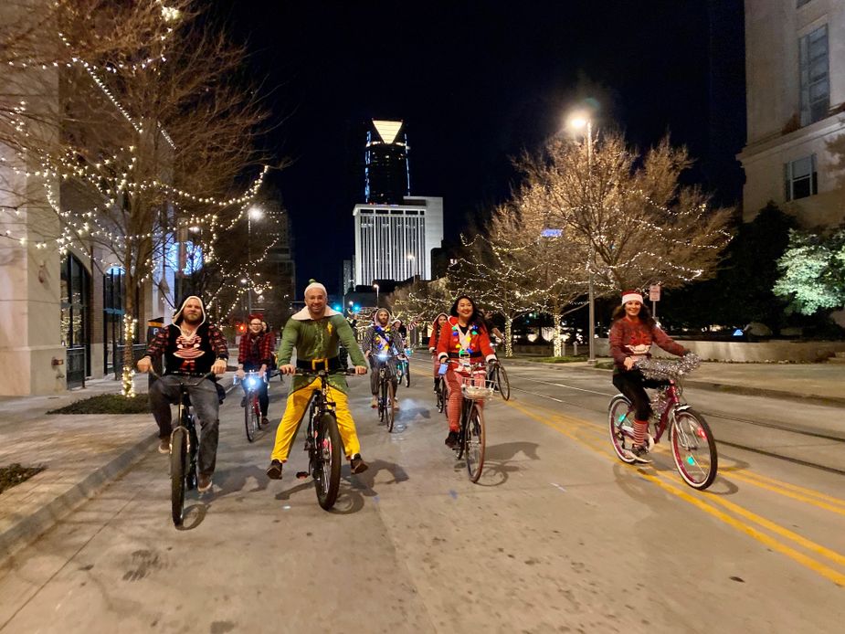 Ride OKC's Holiday Light Ride takes the elves off the shelves for a nighttime ride through Oklahoma City.
