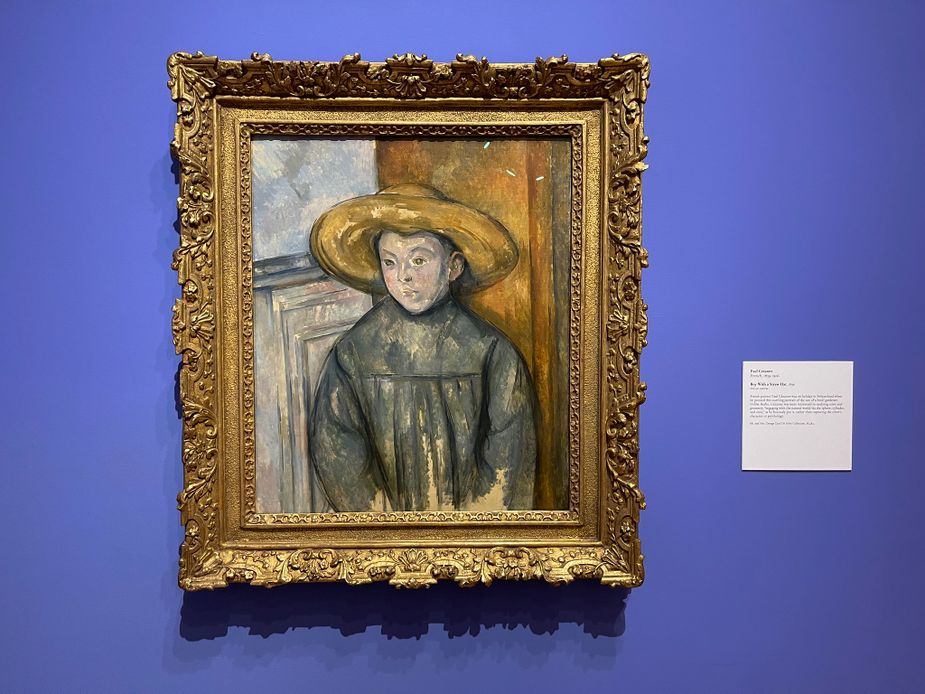 Paul Cézanne, "Boy With a Straw Hat," 1896 oil on canvas