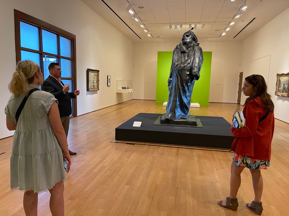 Auguste Rodin, "Monument to Honoré de Balzac" (detail), first modeled 1897, this cast 1967, Los Angeles County Museum of Art, Gift of the B. Gerald Cantor Art Foundation