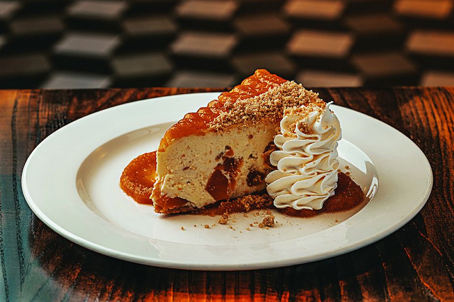 Southern Peach Cobbler Cheesecake at Salt & Stone Photo by Choctaw Nation