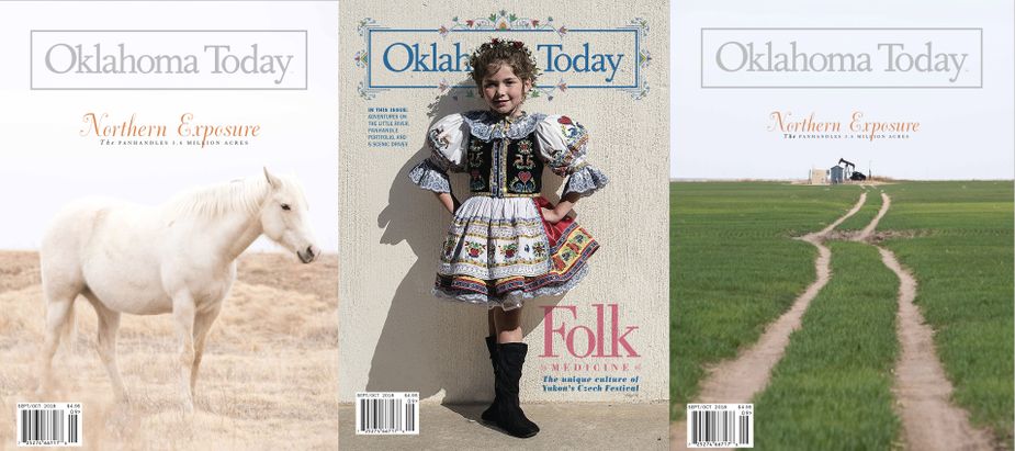 Three options for our September/October 2018 cover. The final published cover is in the center with a photograph by David Joshua Jennings.