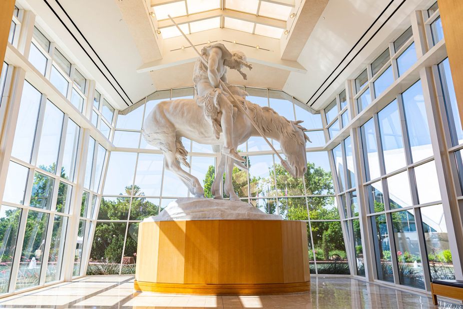 At 7,500 pounds, The End of the Trail by James Earle Fraser is easily the museum’s most iconic art piece. Photo by Saxon Smith