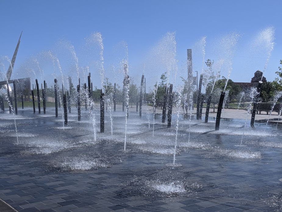 Scissortail Sprayground at Scissortail Park in Oklahoma City. Photo courtesy Scissortail Park