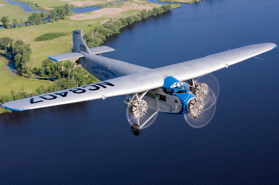 When does someone ever get the chance to ride in an vintage Ford Tri-Motor Airplane? Try it this week at the Ada Regional Airport. Photo courtesy Experimental Aircraft Association