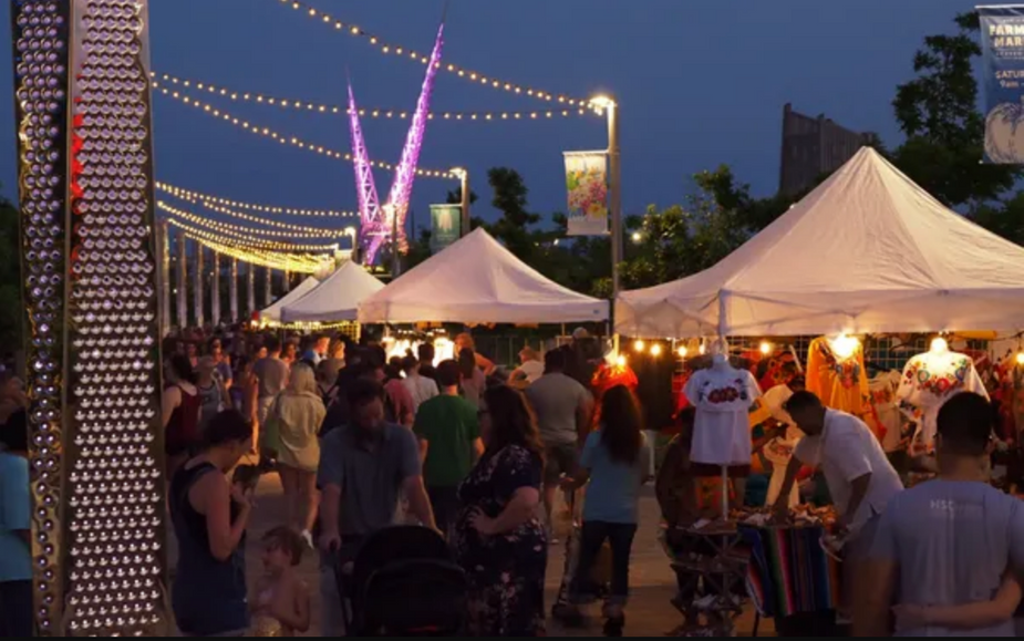 Enjoy cooler September temperatures with a night out at the Scissortail Park Night Market in downtown Oklahoma City. Photo courtesy Scissortail Park