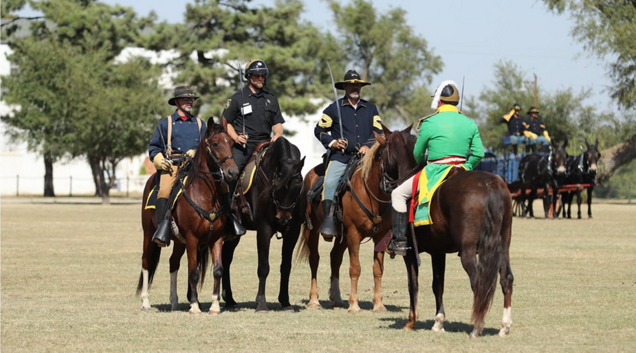 Traditional cavalry don't get as much tactical run as they used to, but the horse-bound military art is still alive at the National Cavalry Competition in Fort Reno. Photo courtesy U.S. Cavalry Association