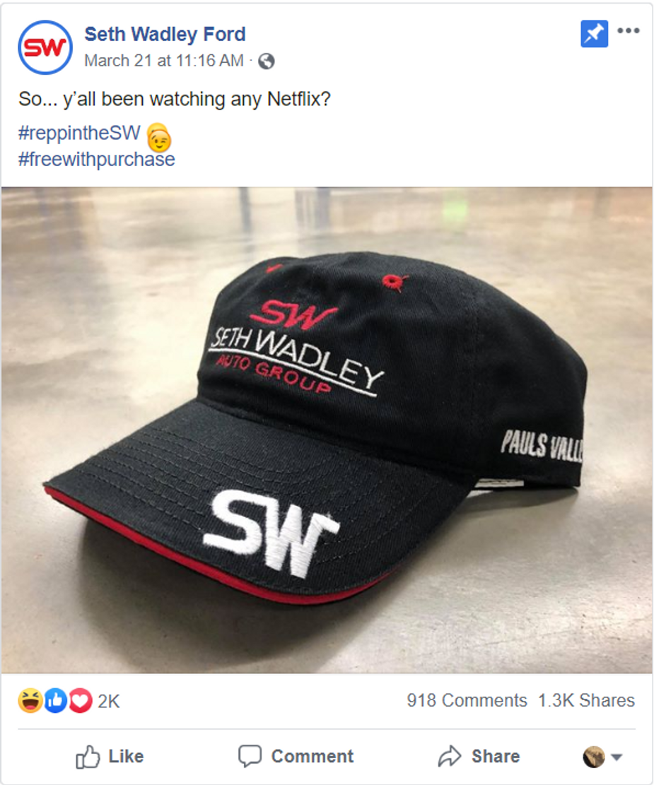 Seth Wadley's Facebook post garnered thousands of views.