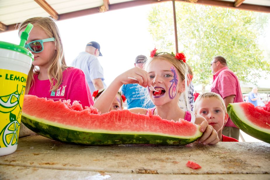 Rush Springs Watermelon Festival returns August 8, bringing our refreshing state vegetable back to the masses. Photo courtesy Lori Duckworth