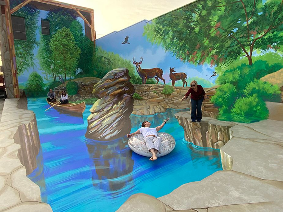 Learn from 3D muralist Tracy Lee Stum during the Eufaula Mural Festival and Art Walk. Photo courtesy Tracy Lee Stum