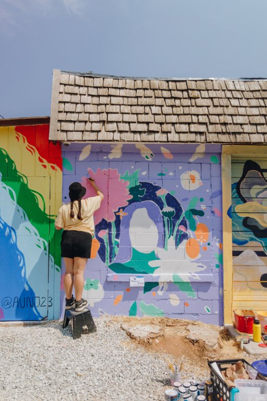 Watch art come to life at the Sunny Dayz Mural Festival in Edmond. Photo courtesy Sunny Dayz Mural Festival