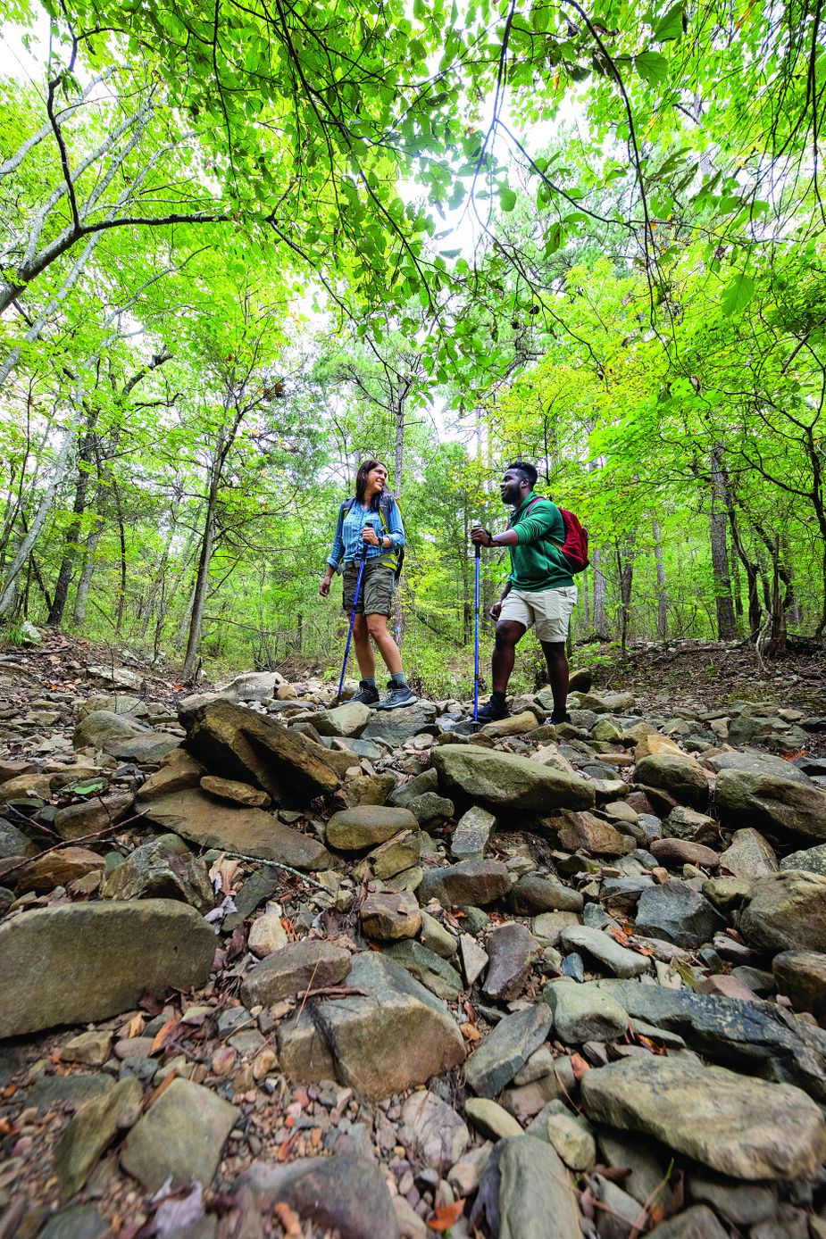 The more than 200-mile Ouachita National Recreation Trail begins at Talimena State Park and extends to Perryville, Arkansas. Photo by Lori Duckworth