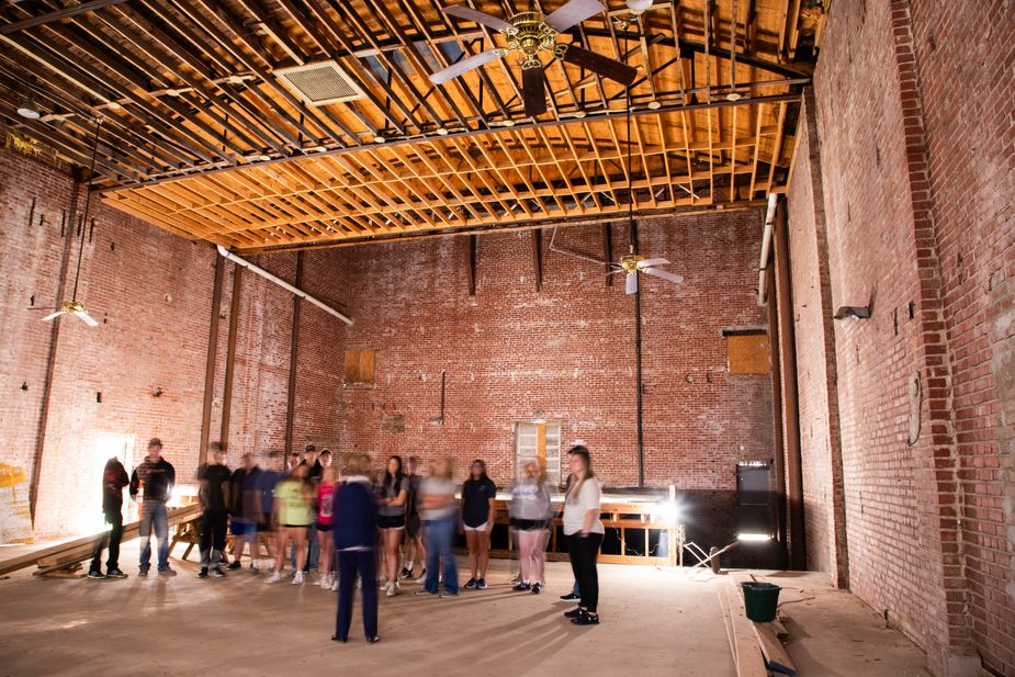 Tours of the Tall Chief Theater help raise funds and spread awareness of the historic site. Photo by Saxon Smith