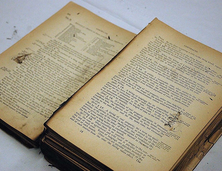 The book of territorial statutes that saved Temple Houston’s life. Photo by Woodward News.