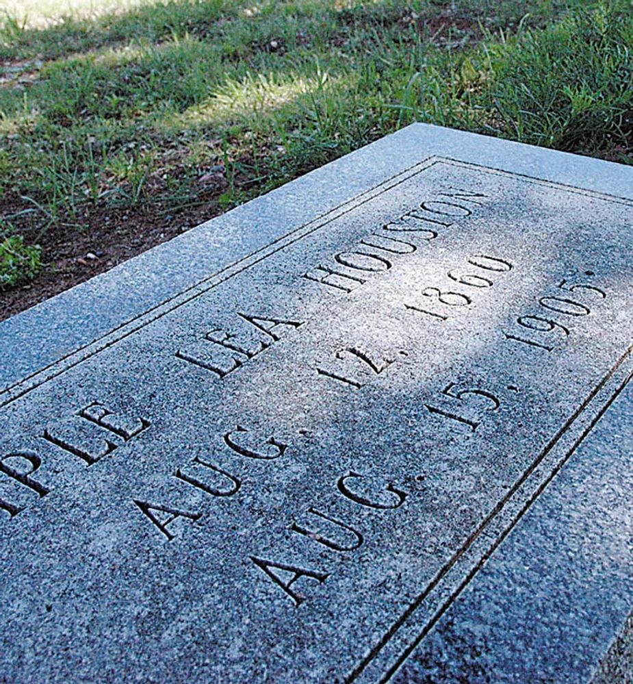 Houston’s grave in Woodward. Photo by Woodward News.