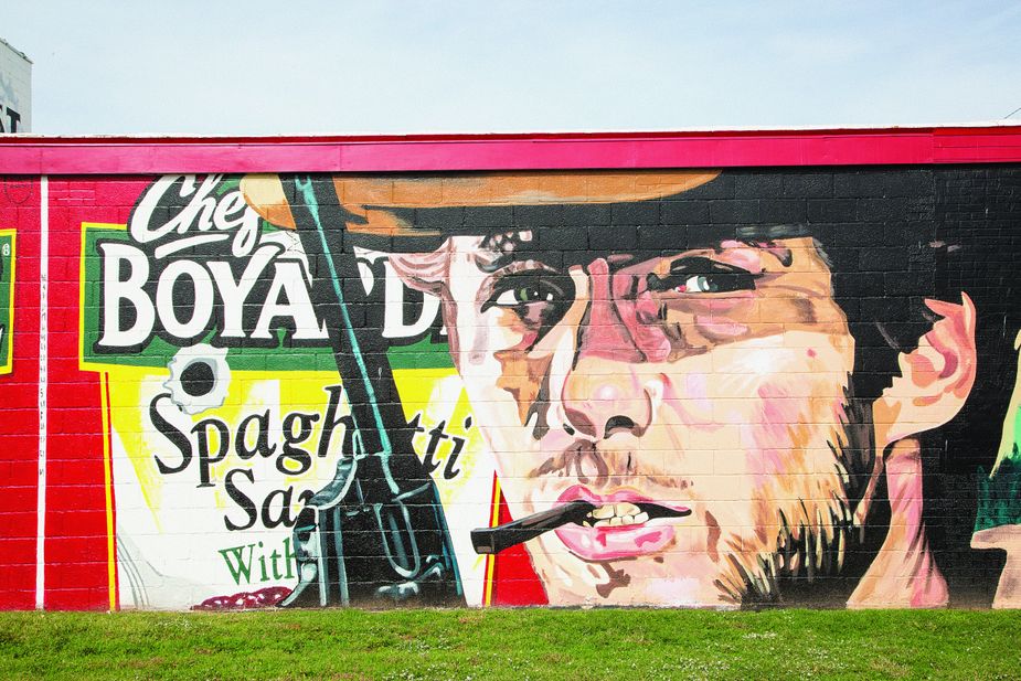 Terry and Darry Shaw also painted this Clint Eastwood ode to spaghetti westerns on the south side of Honest Harry’s Pawn & Shop in Lawton.