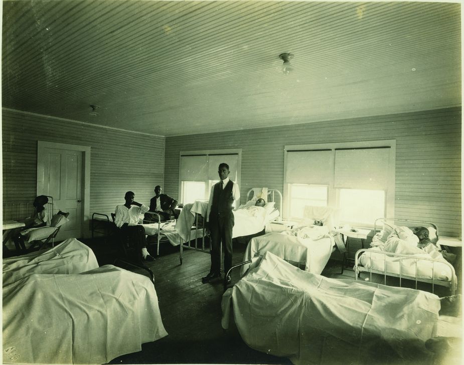 The American Red Cross set up temporary emergency wards, including this one known as the Maurice Willows Hospital, after the massacre. The Red Cross was the only organization that provided relief to victims of the violence in Greenwood. Photo courtesy of Tulsa Historical Society