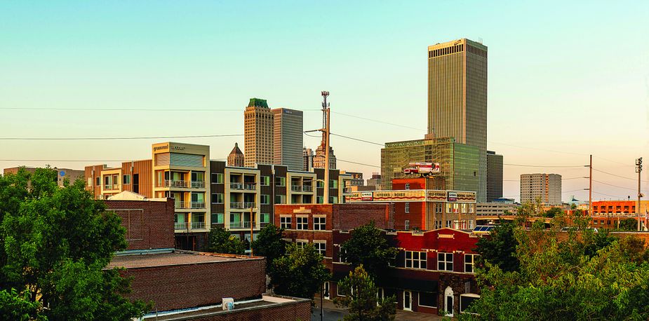 A contemporary view of Greenwood and downtown Tulsa. Photo by Shane Bevel