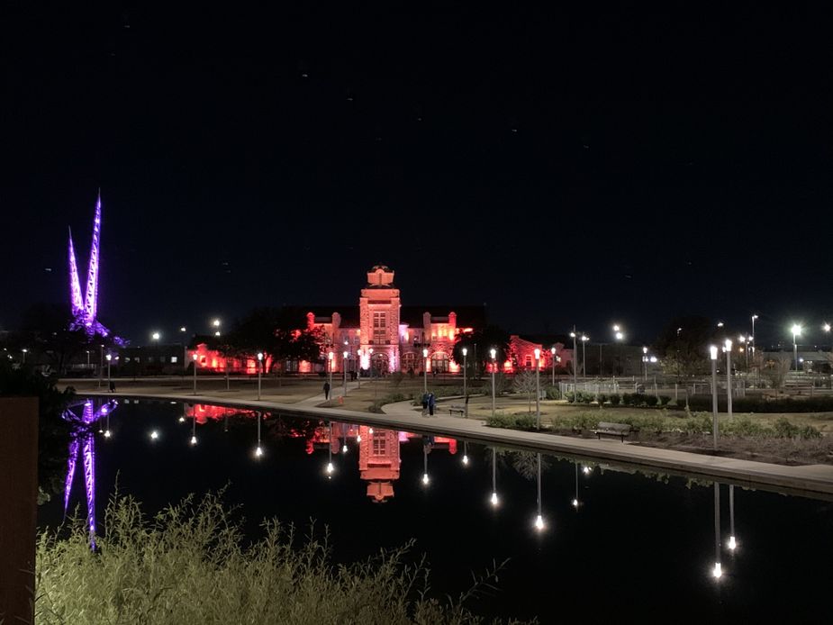 The Union Station Illumination is lighting up Oklahoma City's Scissortail Park for evenings of music and colorful displays. Photo courtesy Scissortail Park