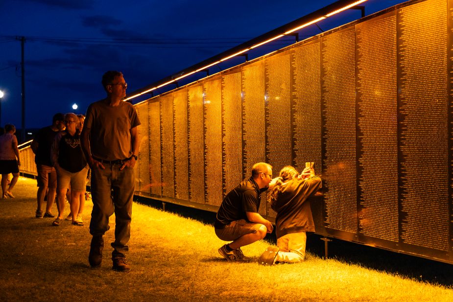 The Wall That Heals, a scale replica of the Vietnam Veterans Memorial in Washington, D.C., continues its national tour with a stop at Mitch Park in Edmond. Photo courtesy Vietnam Veterans Memorial Fund