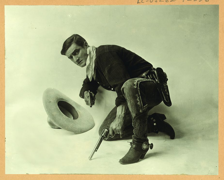 Cinema star, rodeo legend, and occasional bartender Tom Mix appeared in the silent film "Mr. Logan, USA" in 1919. A museum in Dewey honors Mix’s legacy. Photo courtesy of the U.S. Library of Congress.