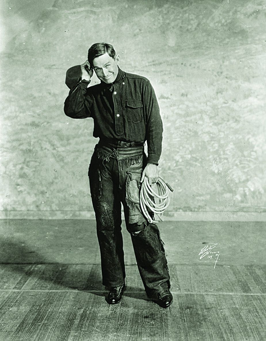 International celebrity Will Rogers rose to fame as a silver-tongued rodeo roper. Photo courtesy of Will Rogers Memorial Museum.