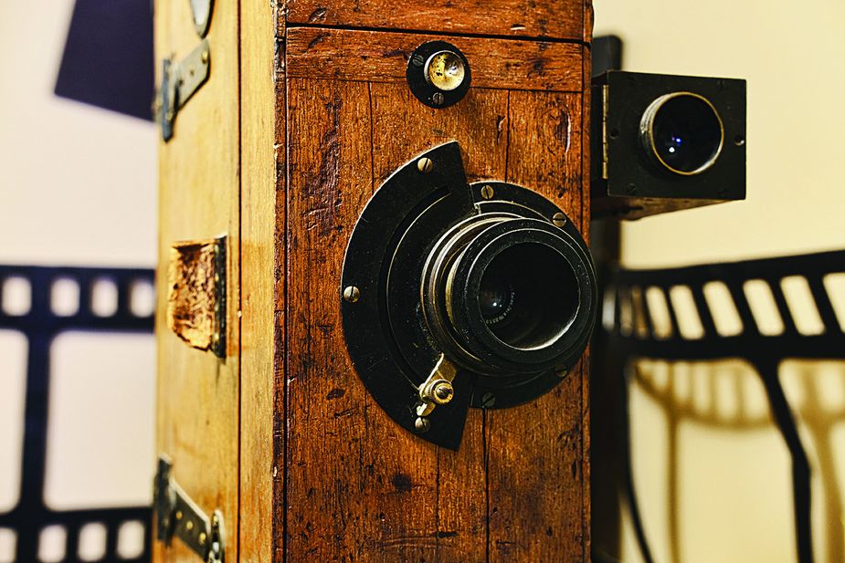 Bennie Kent’s camera is displayed at the Lincoln County Museum of Pioneer History in Chandler. Photo by Susan Dragoo.