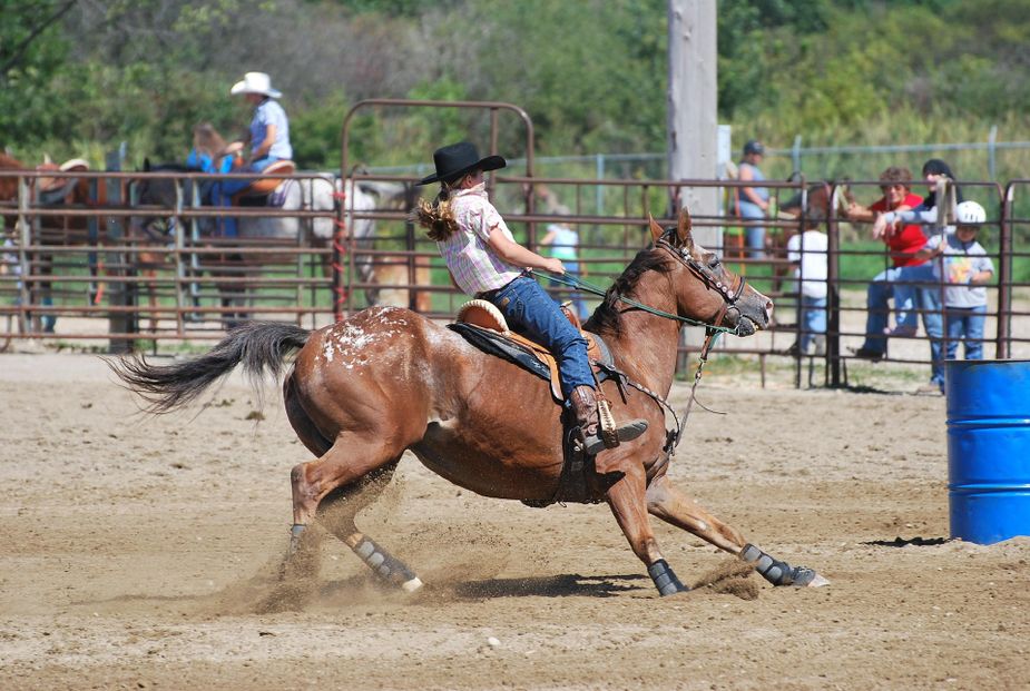 Ready for six days of barrel-racing excitement? Giddyup over to the Lazy E Arena for the Barrel Racing Futurity World Championship this week! Photo by Treasuregr