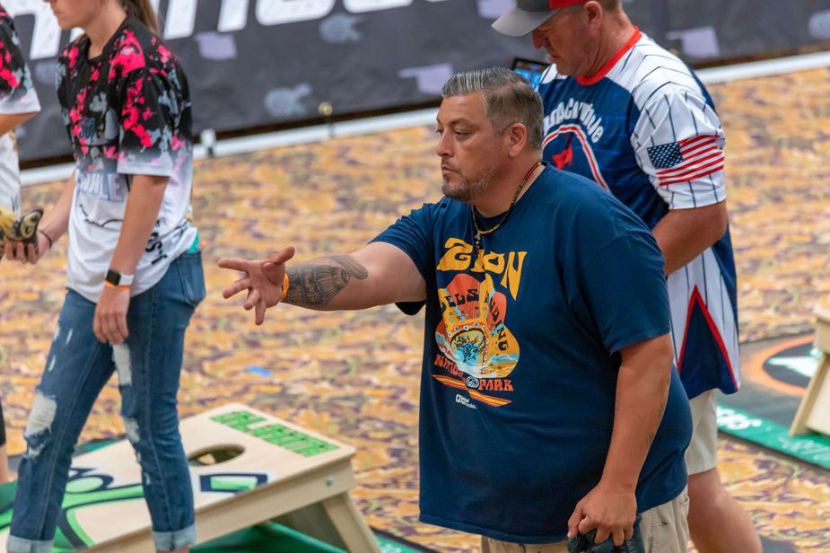 Cornhole gets serious this weekend during the Oklahoma Cornhole Association's May tournament at Shawnee's Heart of Oklahoma Expo Center. Photo courtesy Oklahoma Cornhole Association