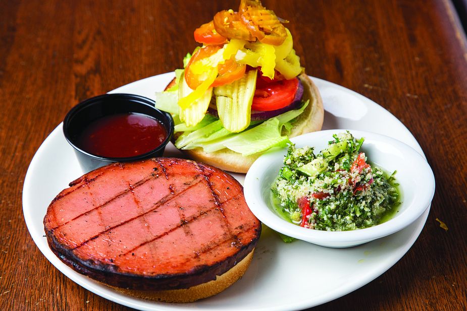 The Senator's Smoked Bologna Sandwich from Jamil's Steakhouse in Oklahoma City comes fully loaded. Photo by Lori Duckworth