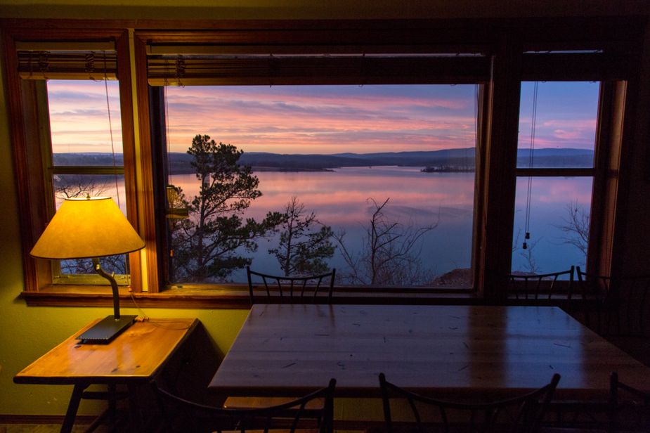 When you stay at a cabin at Lake Wister State Park, this is your view. Try to resist. Photo by Lori Duckworth