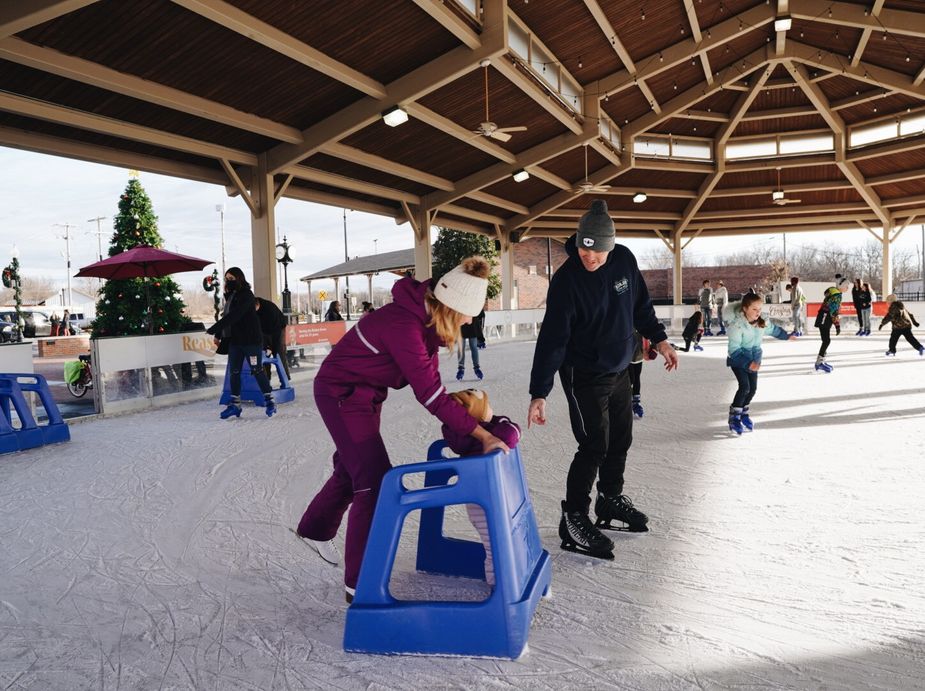 The popular BA Ice Rink opens to skaters this week and will remain open through January 7. Photo courtesy BA Ice Rink