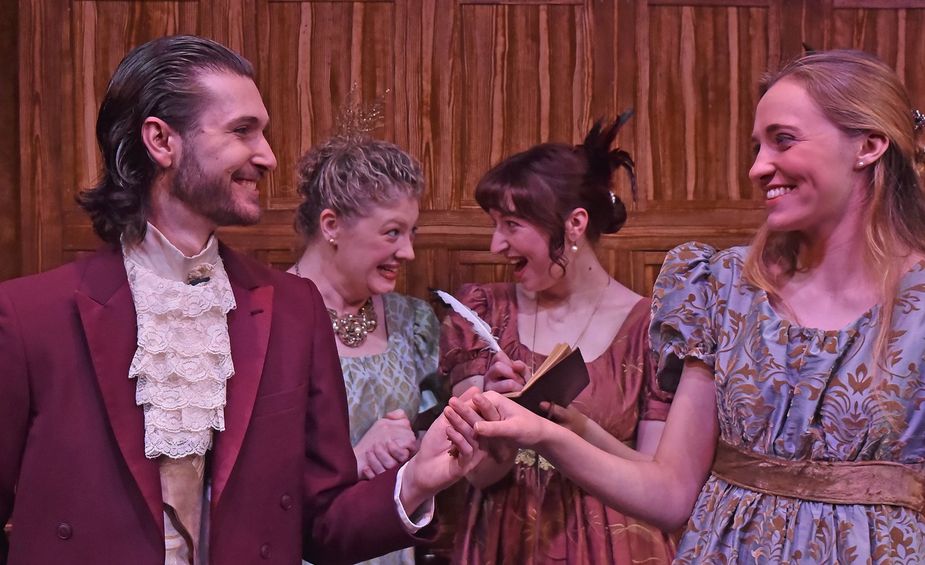 The classic characters of Jane Austen come to life during Jane Austen's Christmas Cracker in Oklahoma City's Paseo Arts District. Photo courtesy Oklahoma Shakespeare on the Paseo