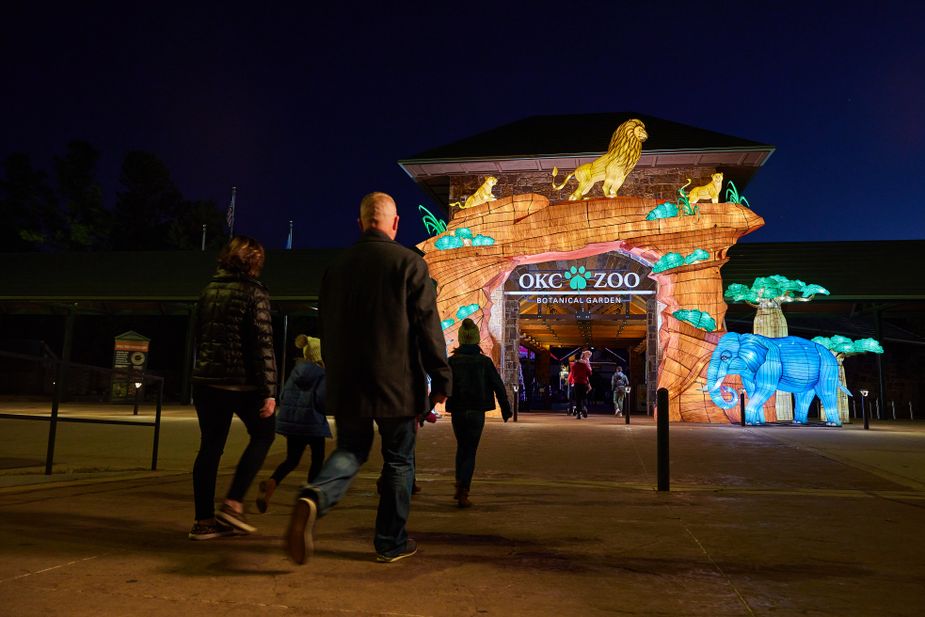 OKC Zoo's annual Safari Lights tour is now open, offering a perfect family outing for families in the week before the Big Day. Photo courtesy the Oklahoma City Zoo and Botanical Garden