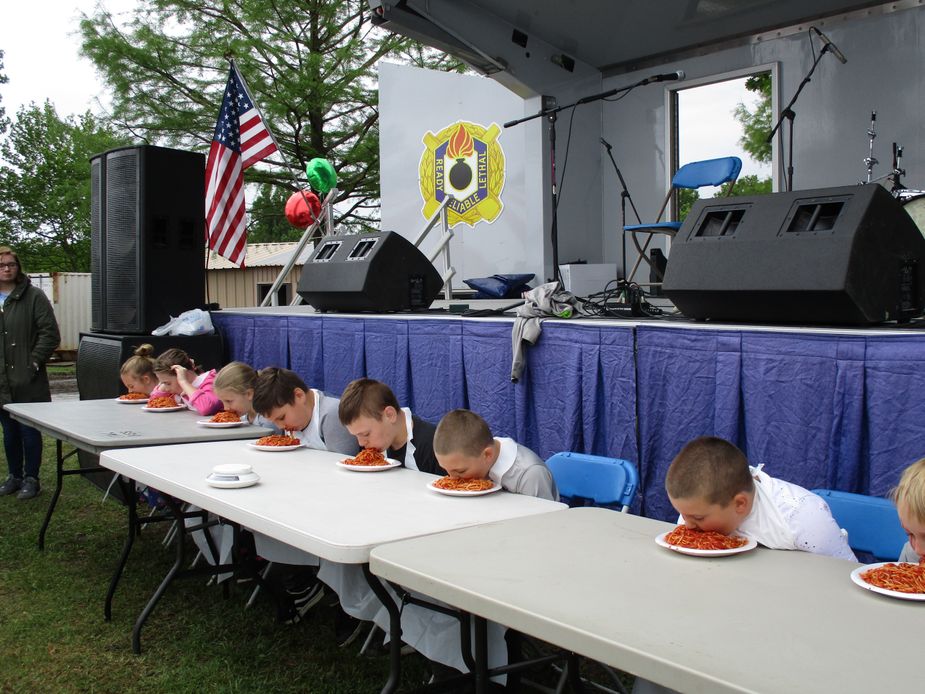 Take in the sights and sounds of McAlester's annual Italian Festival, including the slurp-tacular spaghetti-eating contest Photo courtesy McAlester Italian Festival