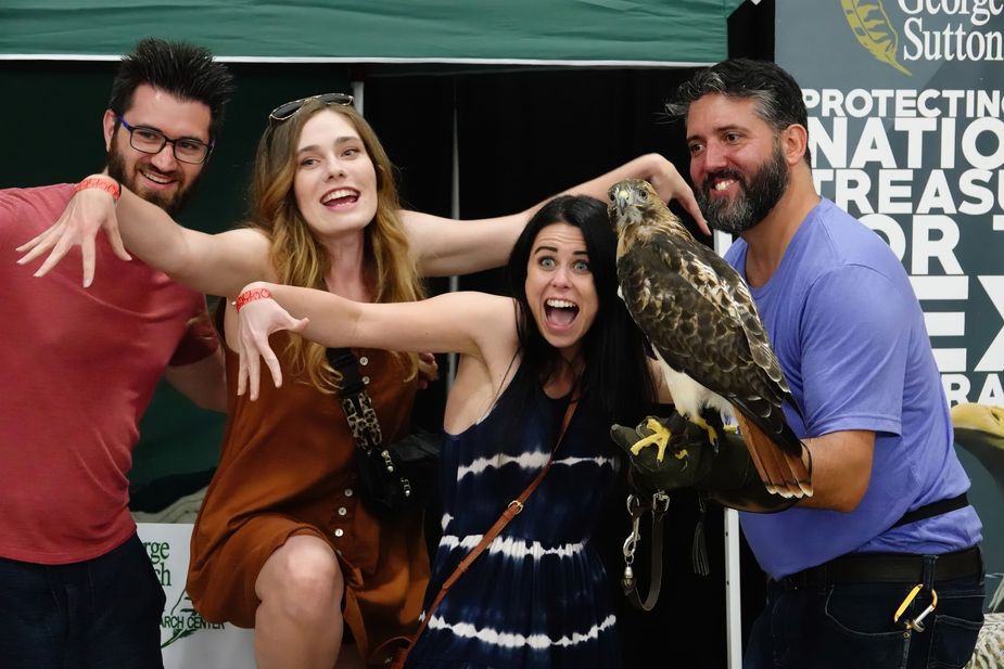 Eat good, drink good, and meet a new feathered friend during Wild Brew at Tulsa's Arvest Convention Center. Photo courtesy Sutton Avian Research Center