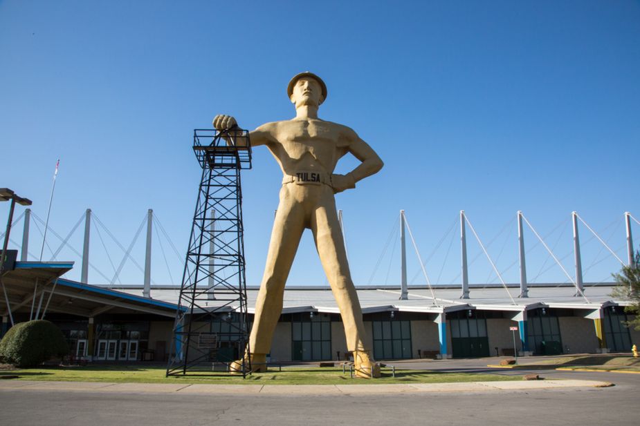 The Golden Driller at Tulsa Expo Square. Photo by Lori Duckworth