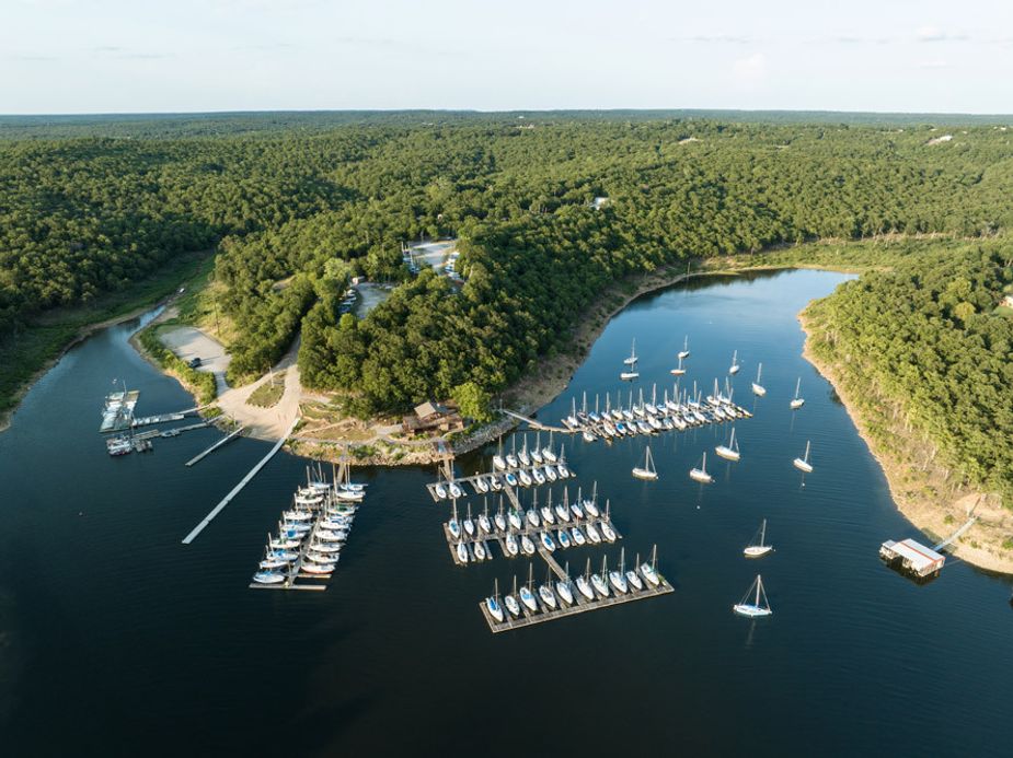 Keystone Lake near Tulsa is a popular destination for sailing enthusiasts. Photo by David Joshua Jennings