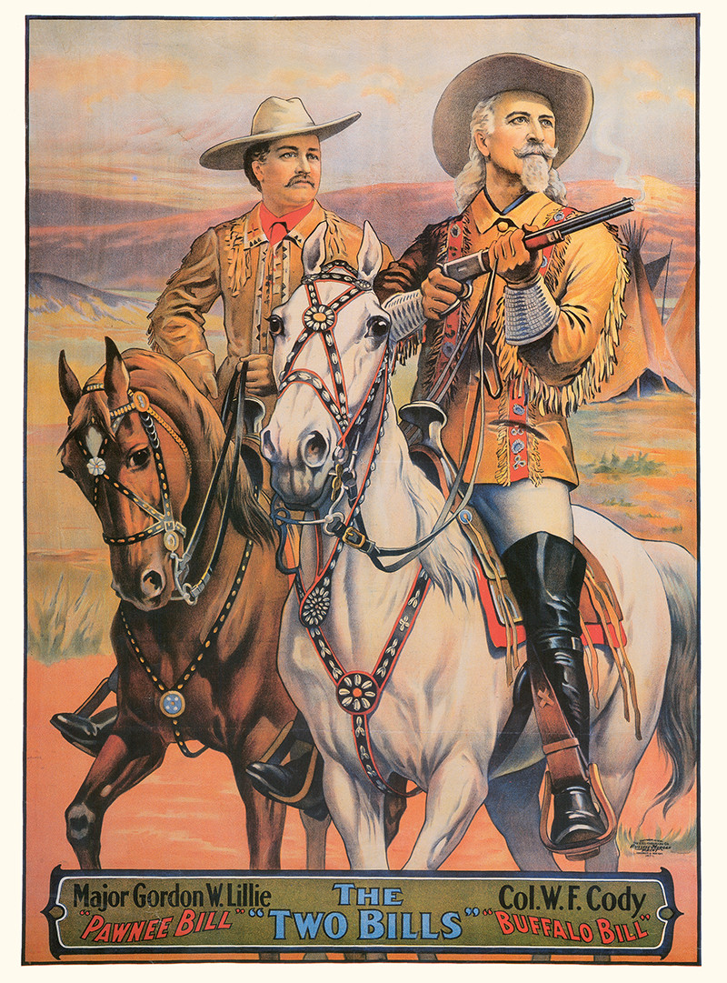 caption:Posters and artwork from the popular wild west shows of the 1800s are now on display in the exhibition Showmanship & the Wild West at Pawnee Bill Ranch & Museum in Pawnee. Image courtesy Oklahoma Historical Society